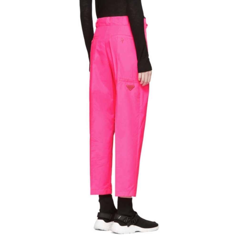 Prada Prada Pink Techno Logo Trousers 38 2 $890 - Picture 4 of 11
